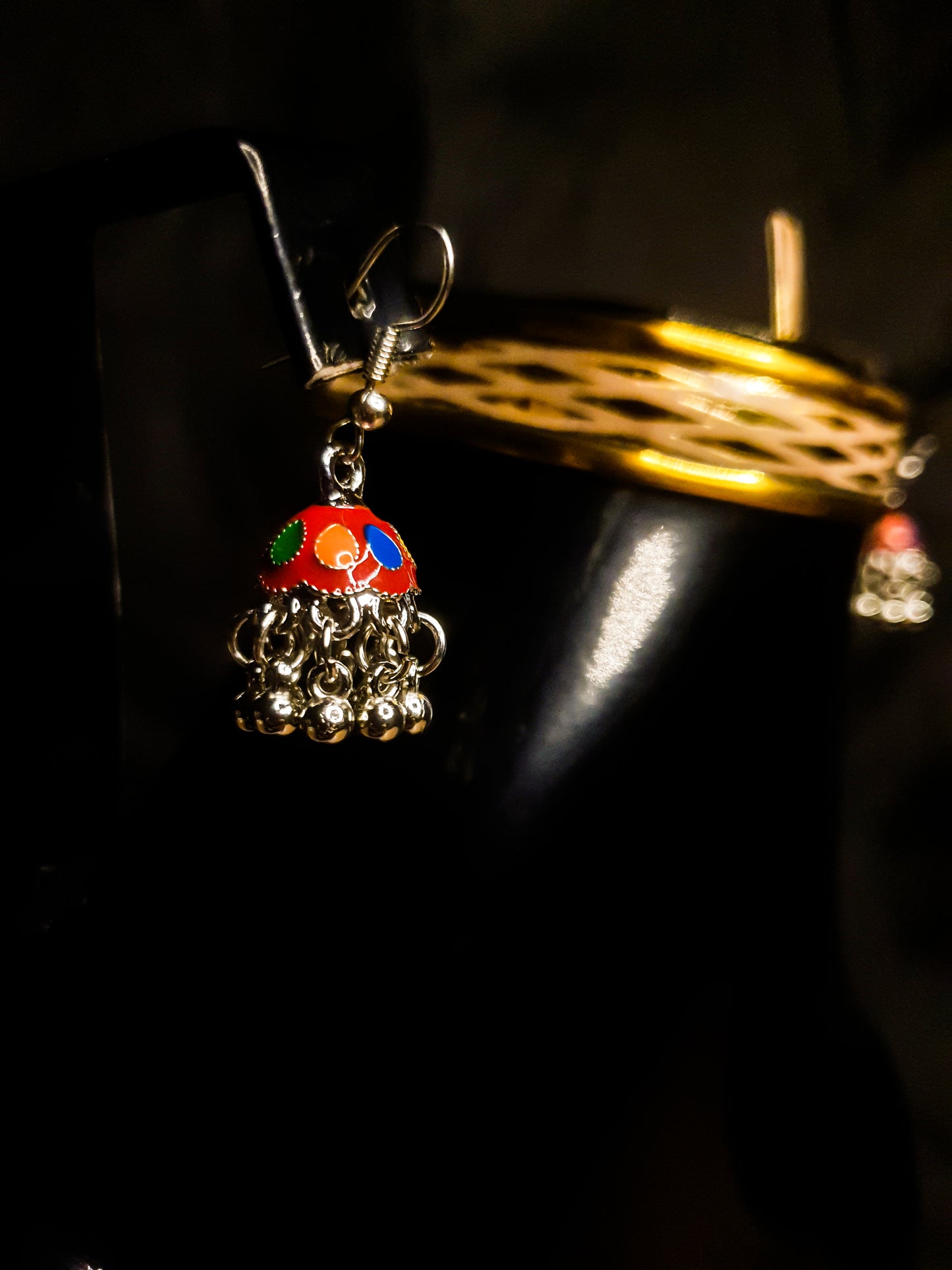 Red Turquoise Earrings