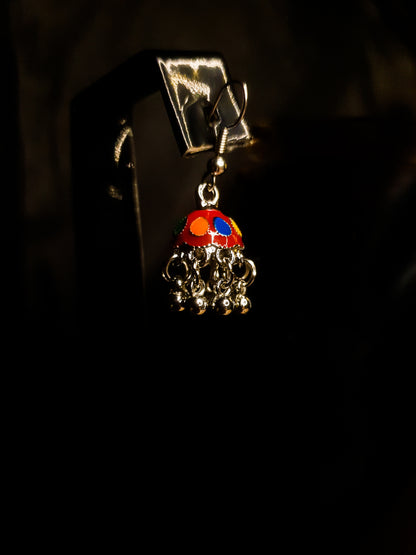 Red Turquoise Earrings