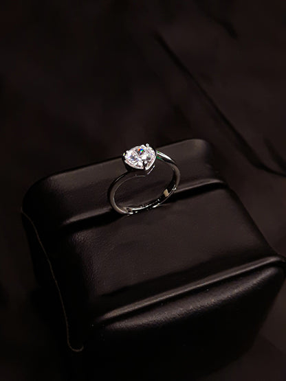 Heart Solitaire Ring