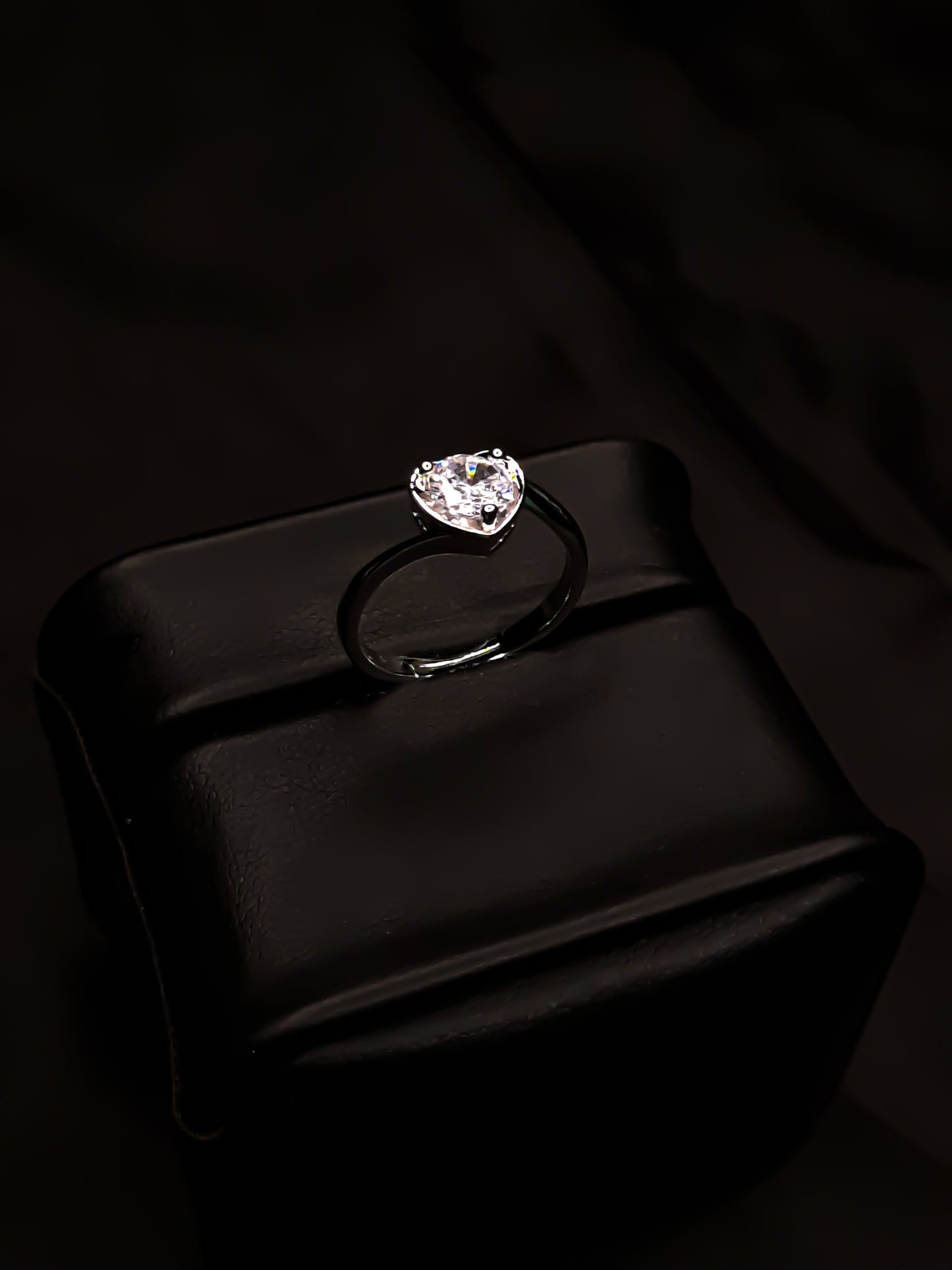 Heart Solitaire Ring