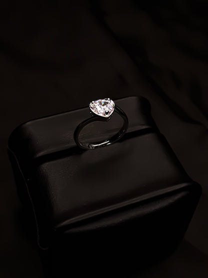 Heart Solitaire Ring